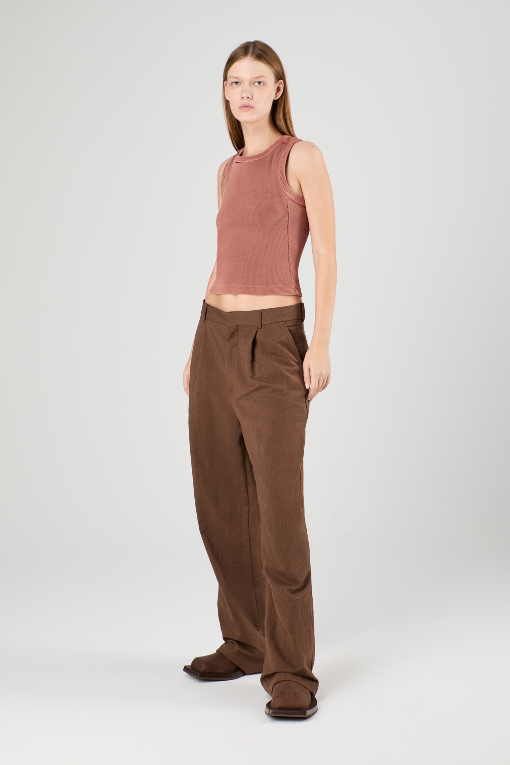 Brown Technical Suit Trousers - 6