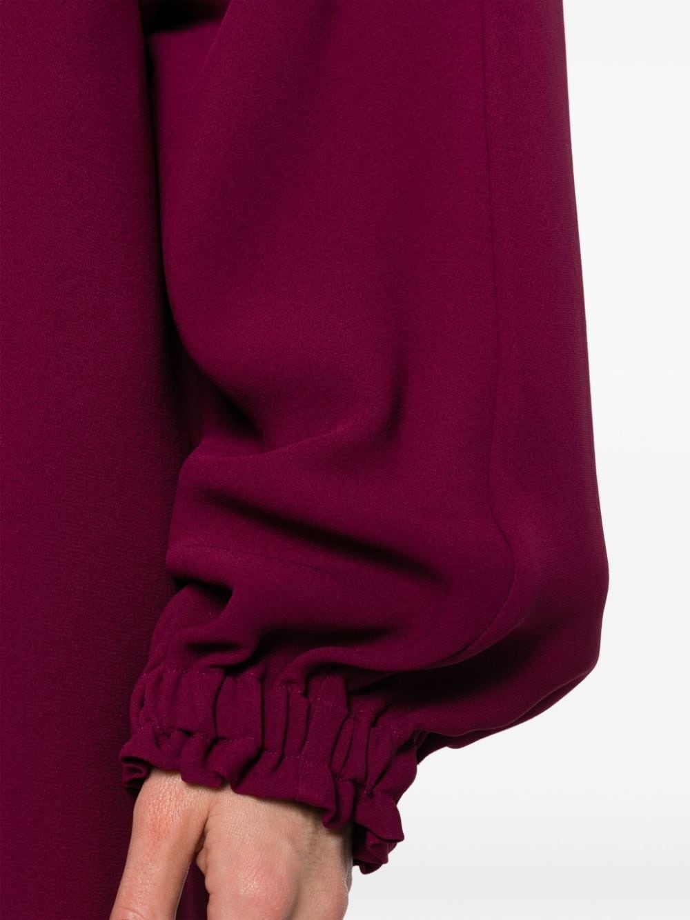 Cady logo-plaque silk minidress - 5