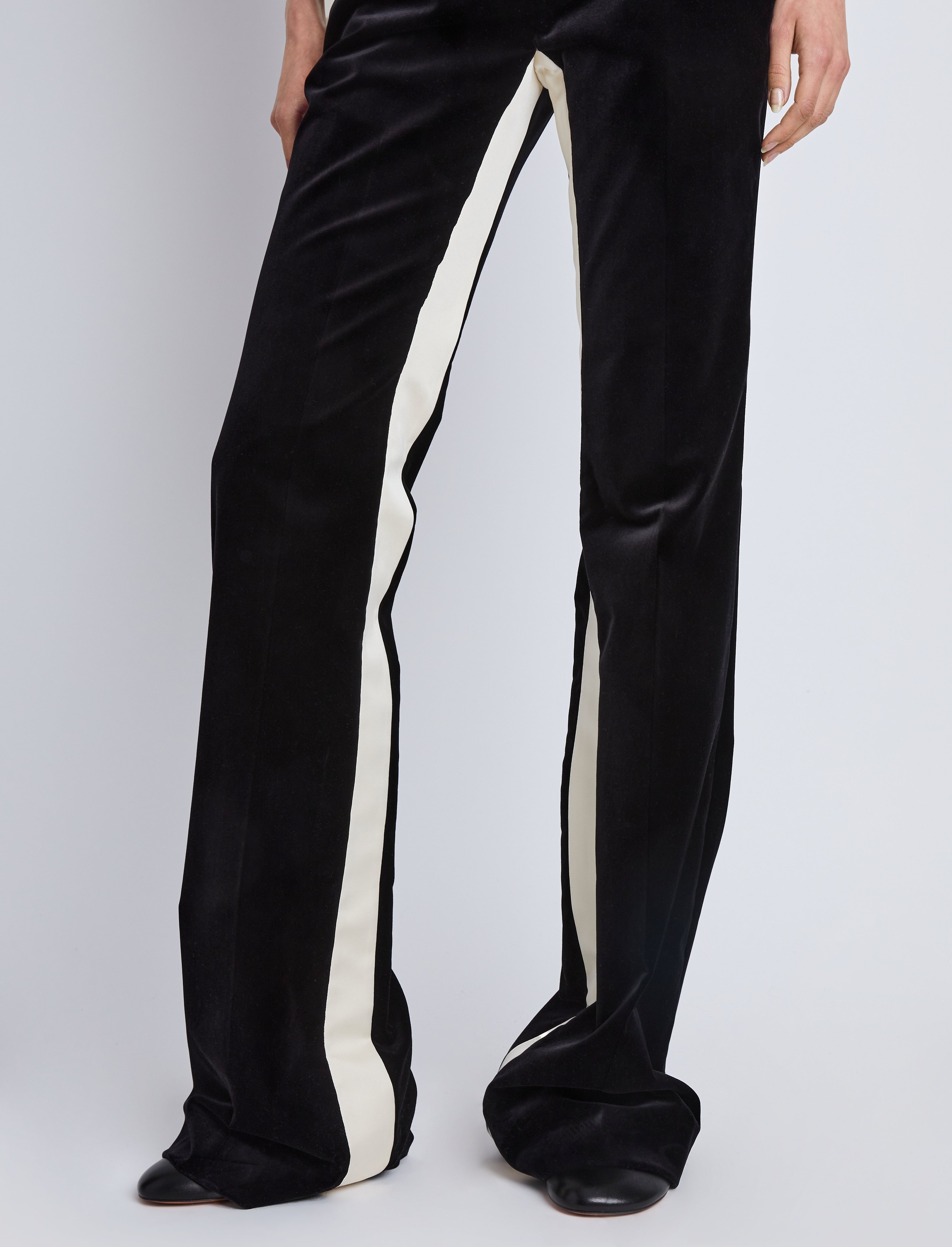 Marie Tuxedo Pant in Velvet Suiting - 5