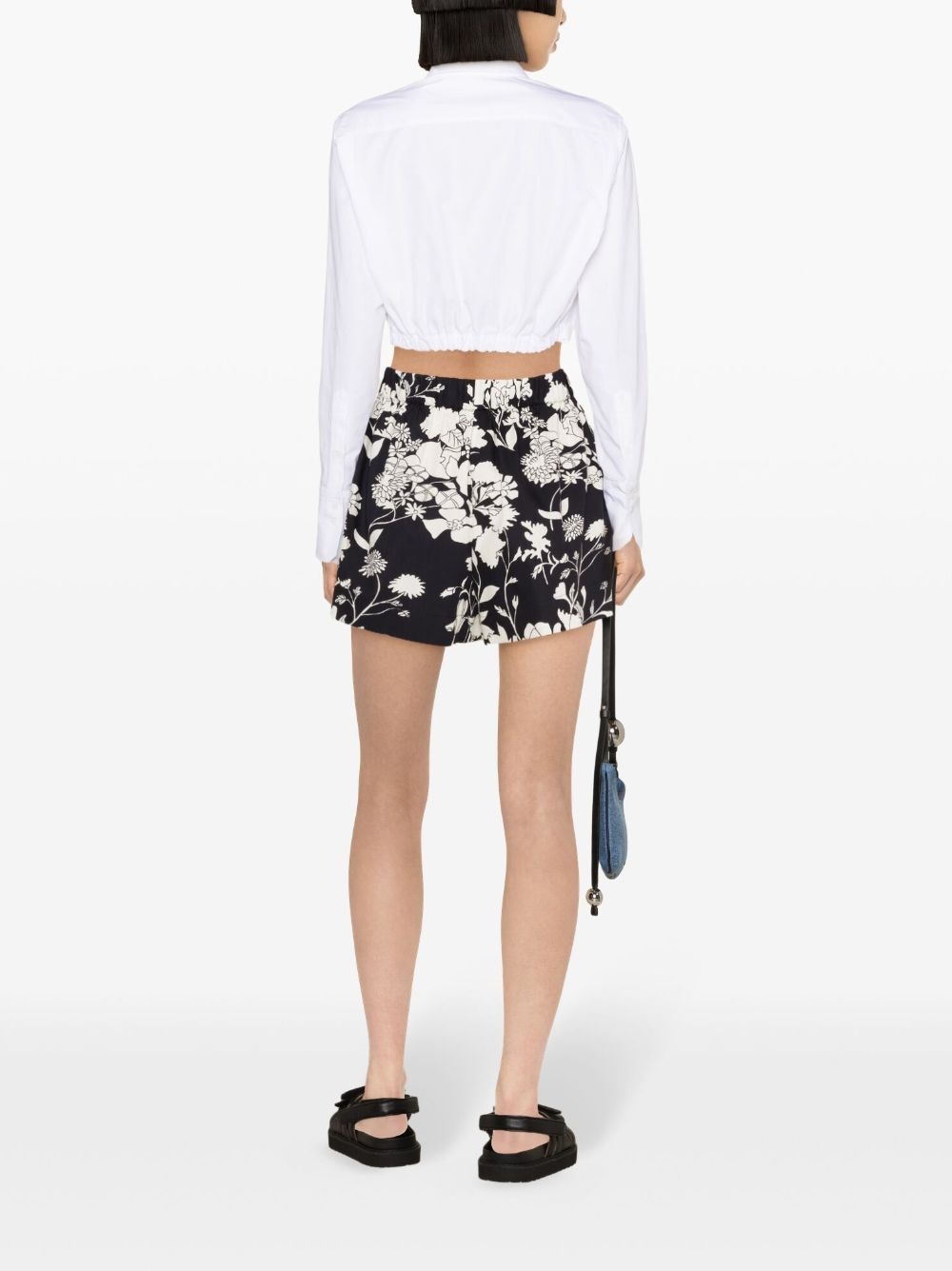 floral-print organic cotton shorts - 4