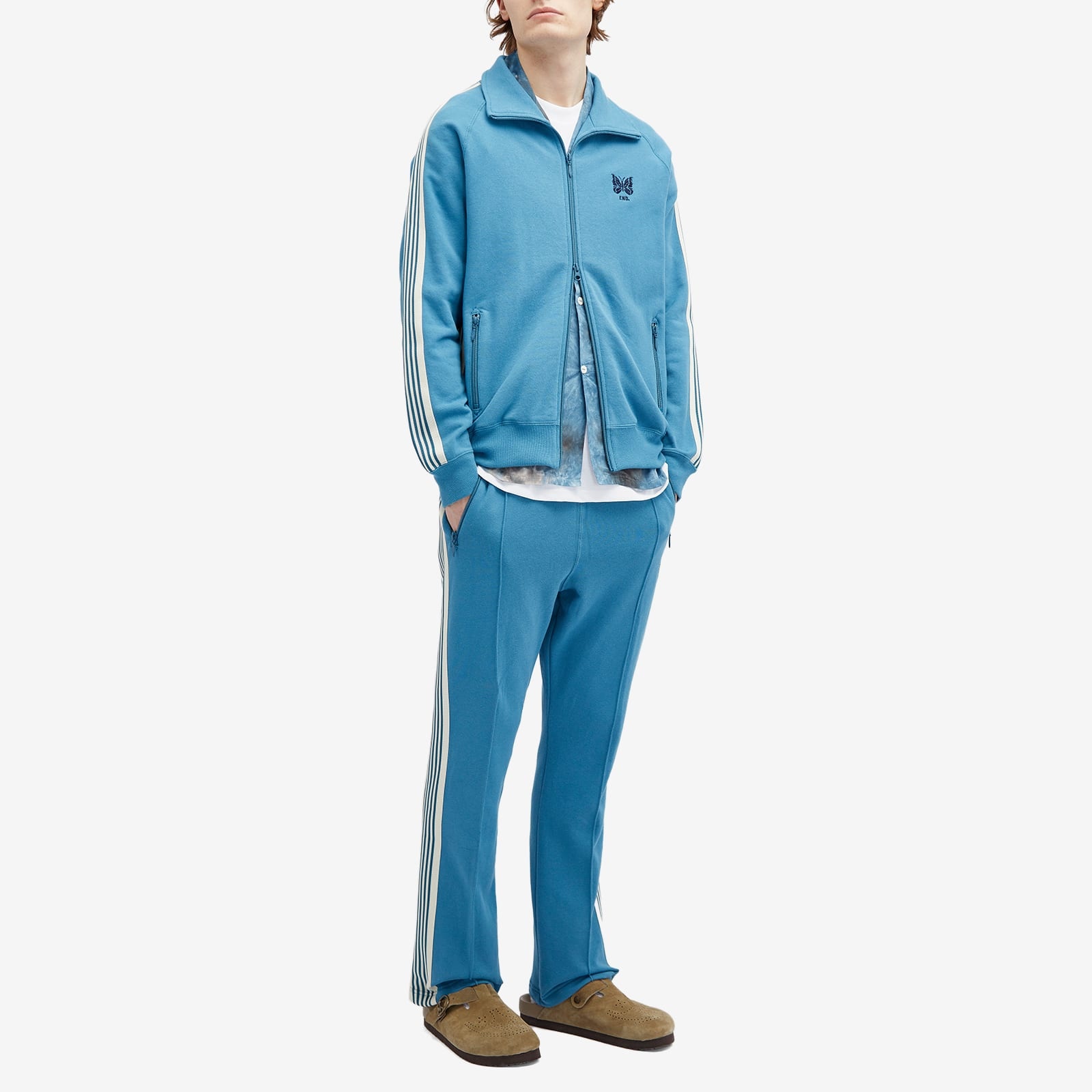 END. x Needles 'Indigo Wash' Jersey Narrow Track Pant - 4