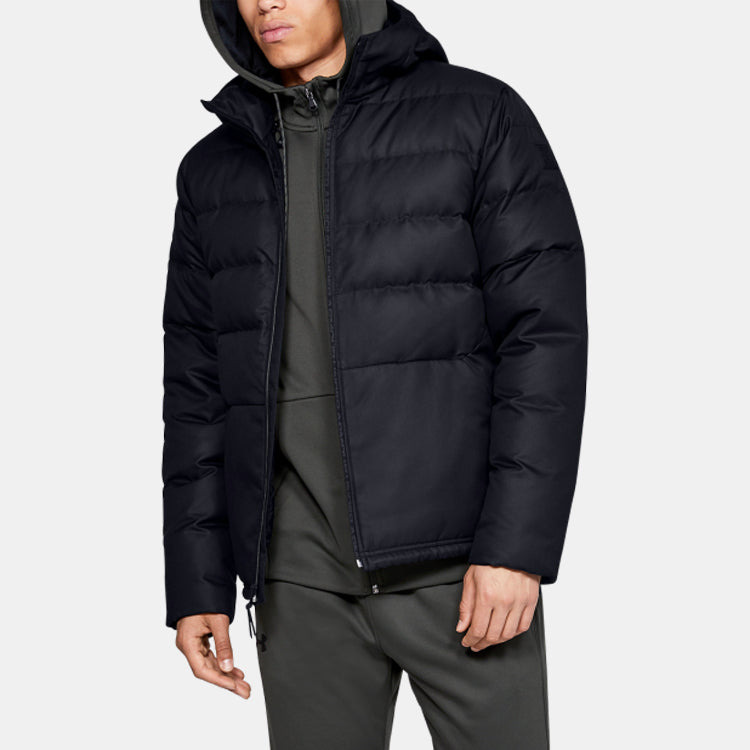 Under Armour Sportstyle Down Hooded Jacket 'Black' 1342693-001 - 4