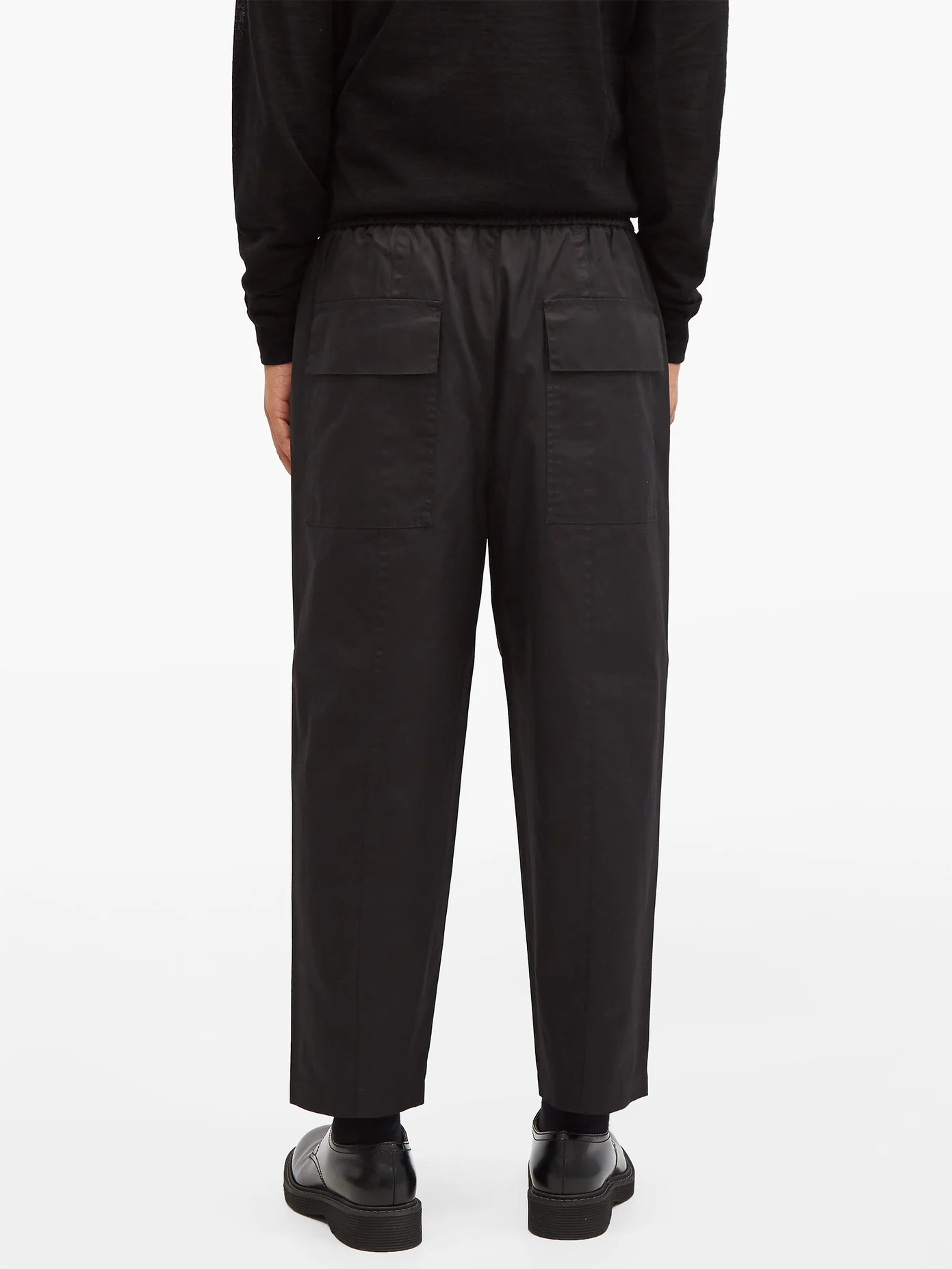 Cropped cotton-poplin trousers - 5