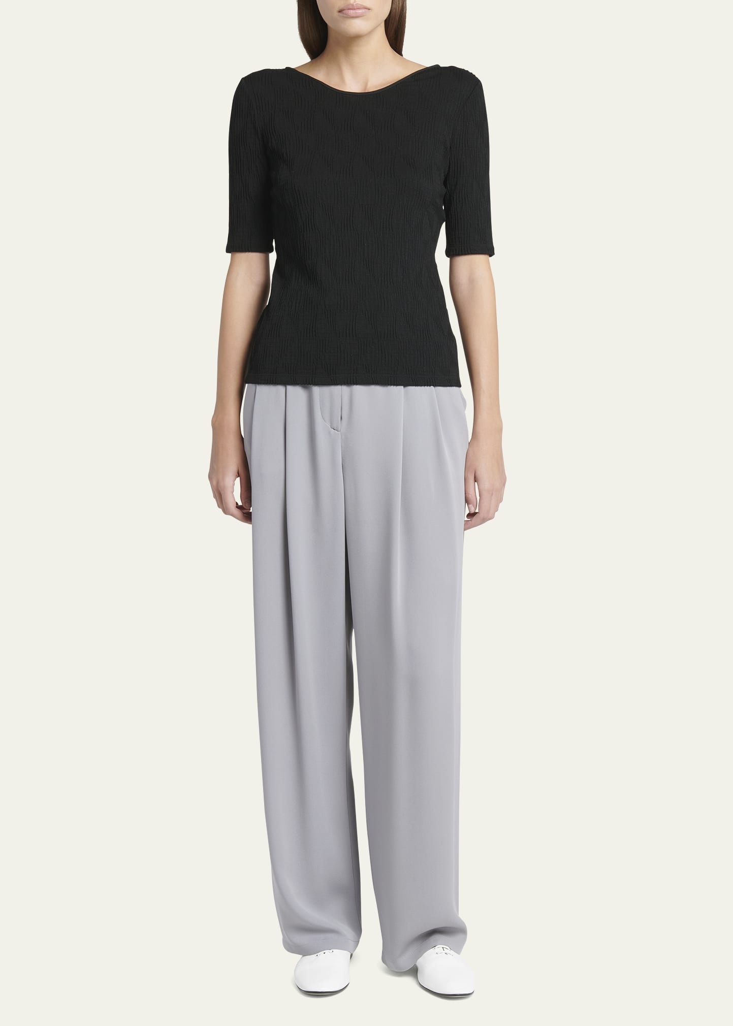 Slim Textured Jersey Top - 2