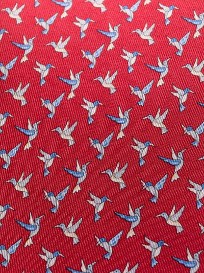 Salvatore Ferragamo bird-motif silk tie outlook