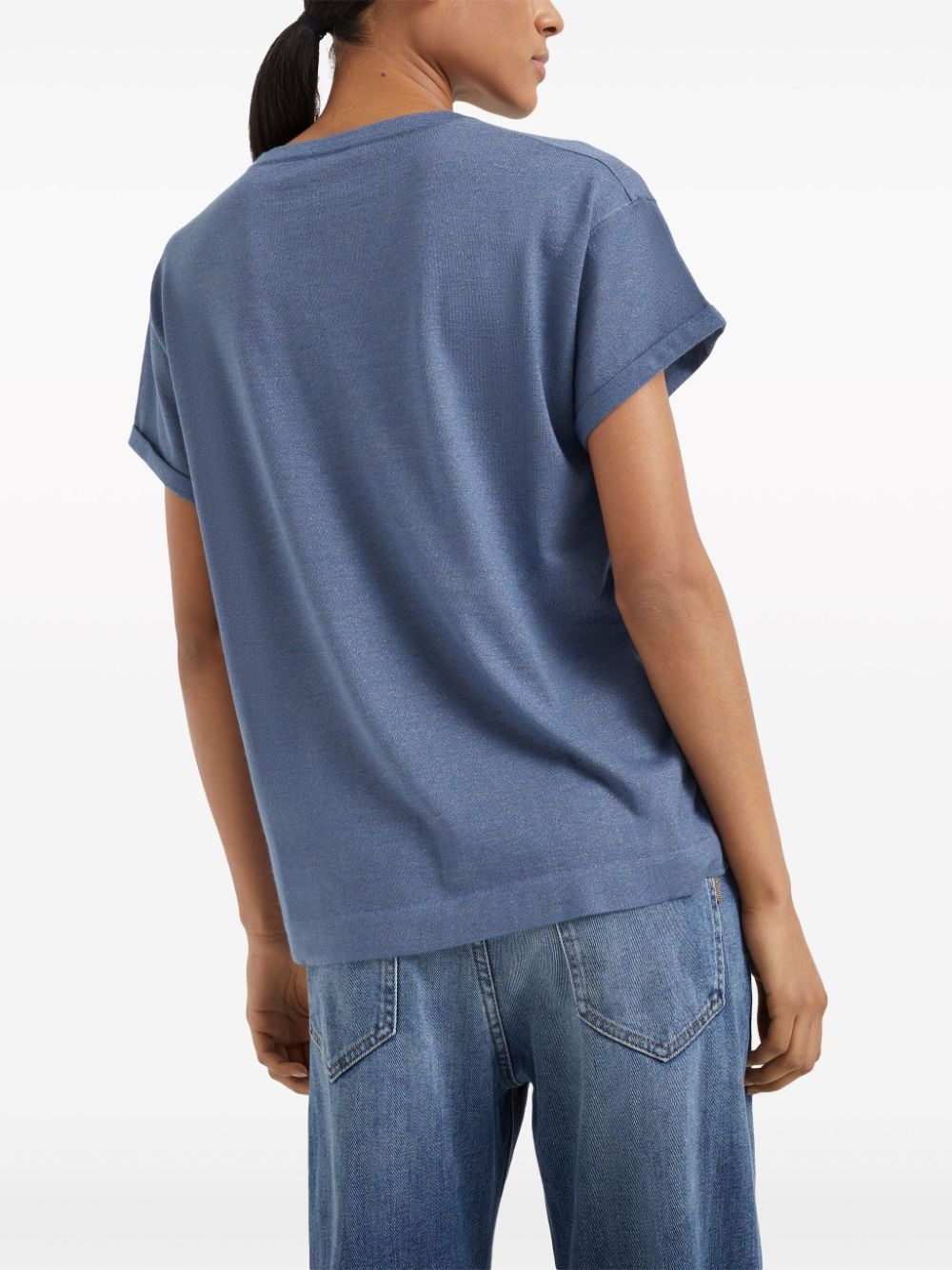 cashmere-blend T-shirt - 4