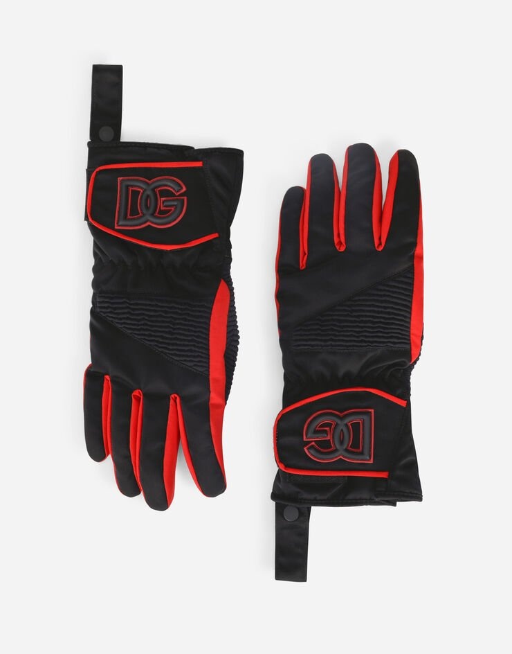 Nylon gloves with rubberized DG logo - 1