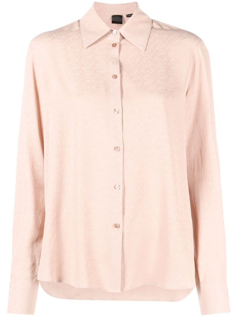 jacquard-logo long-sleeve shirt 1
