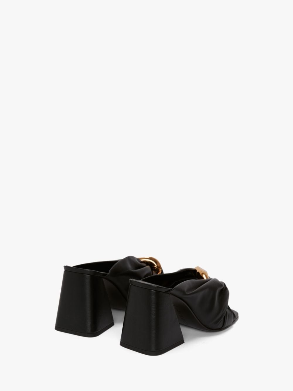 TWISTED CHAIN LEATHER MULES - 3