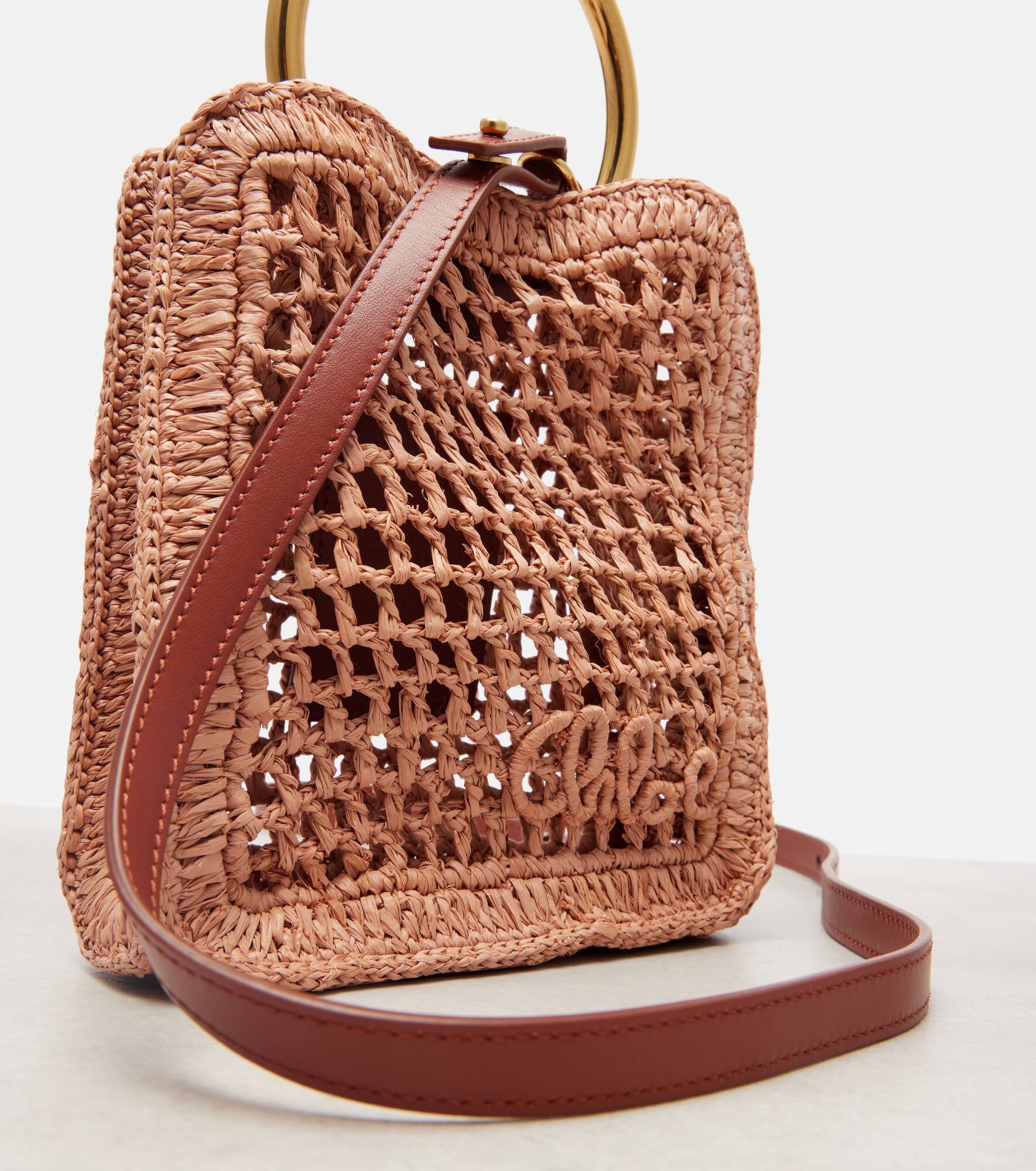 Summer Banana Mini raffia crossbody bag - 6