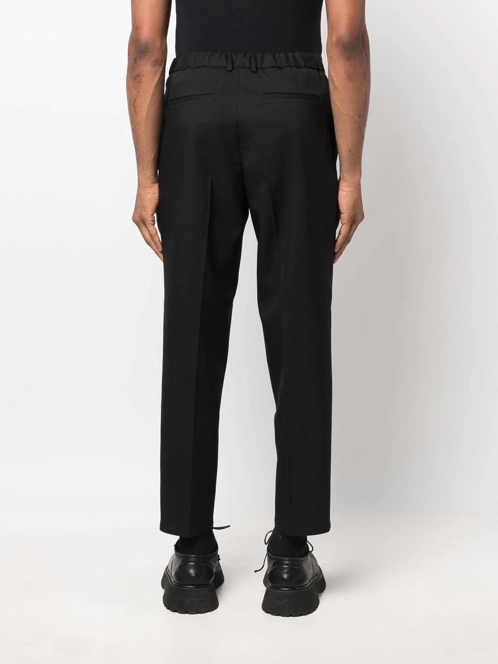 cropped straight-leg trousers - 4