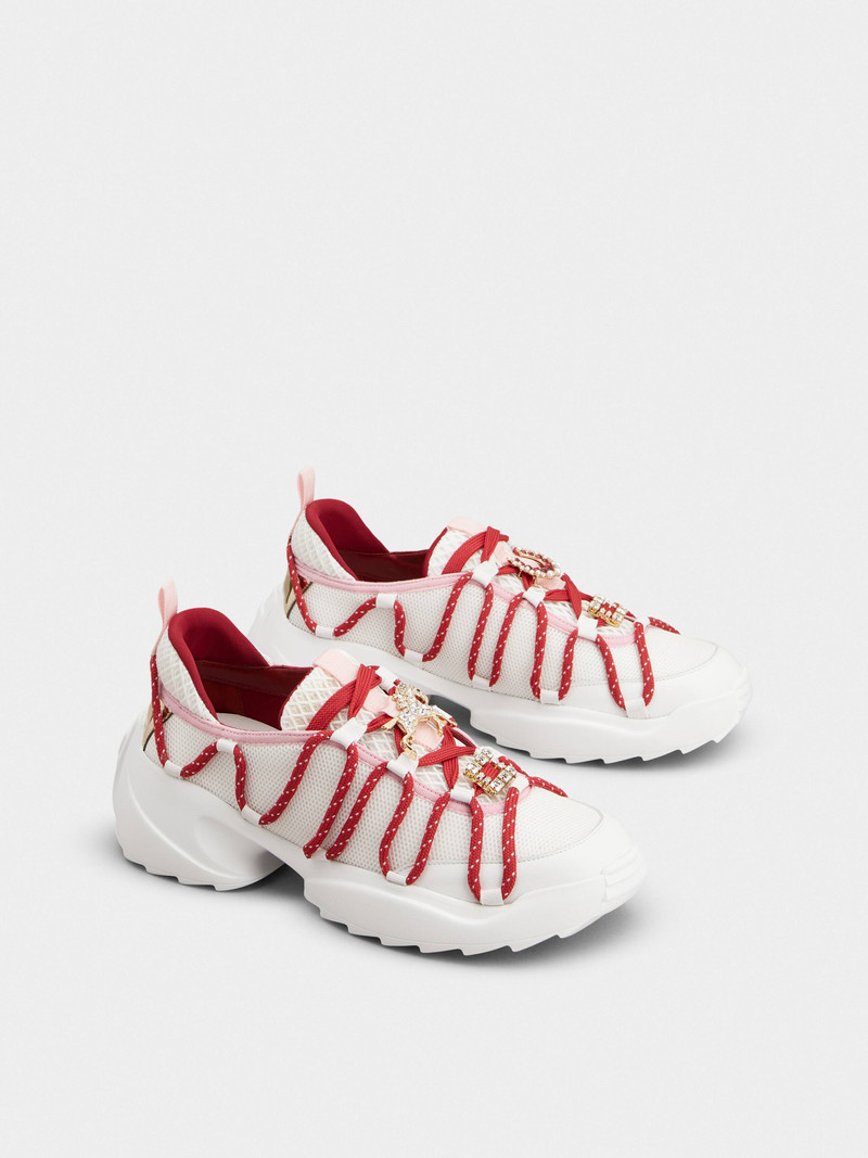 Viv' Zag Sneakers in fabric and leather 2