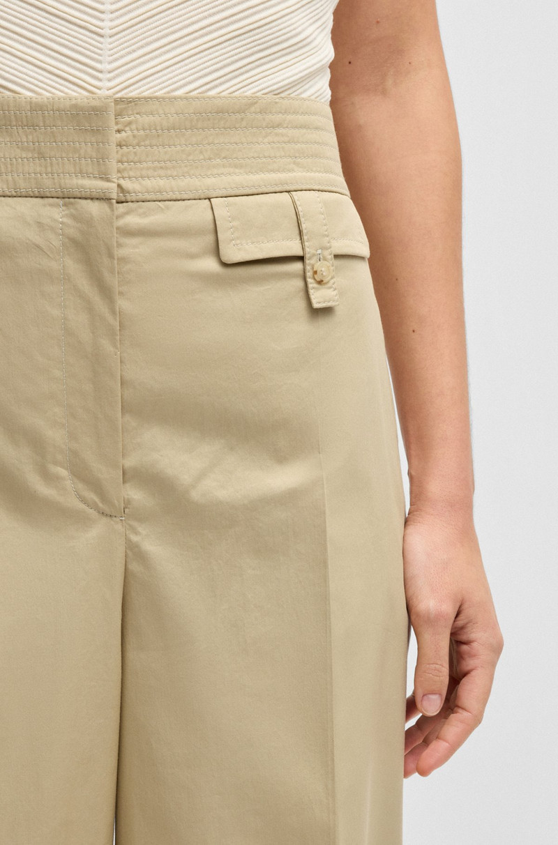 HIGH-WAISTED REGULAR-FIT TROUSERS IN AIRY STRETCH COTTON 5