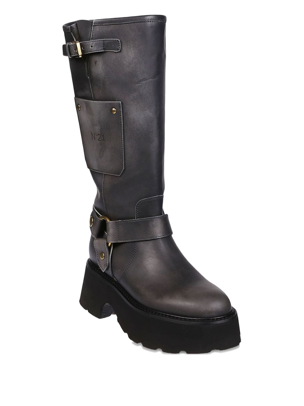 Leather Knee-High Boots - 2