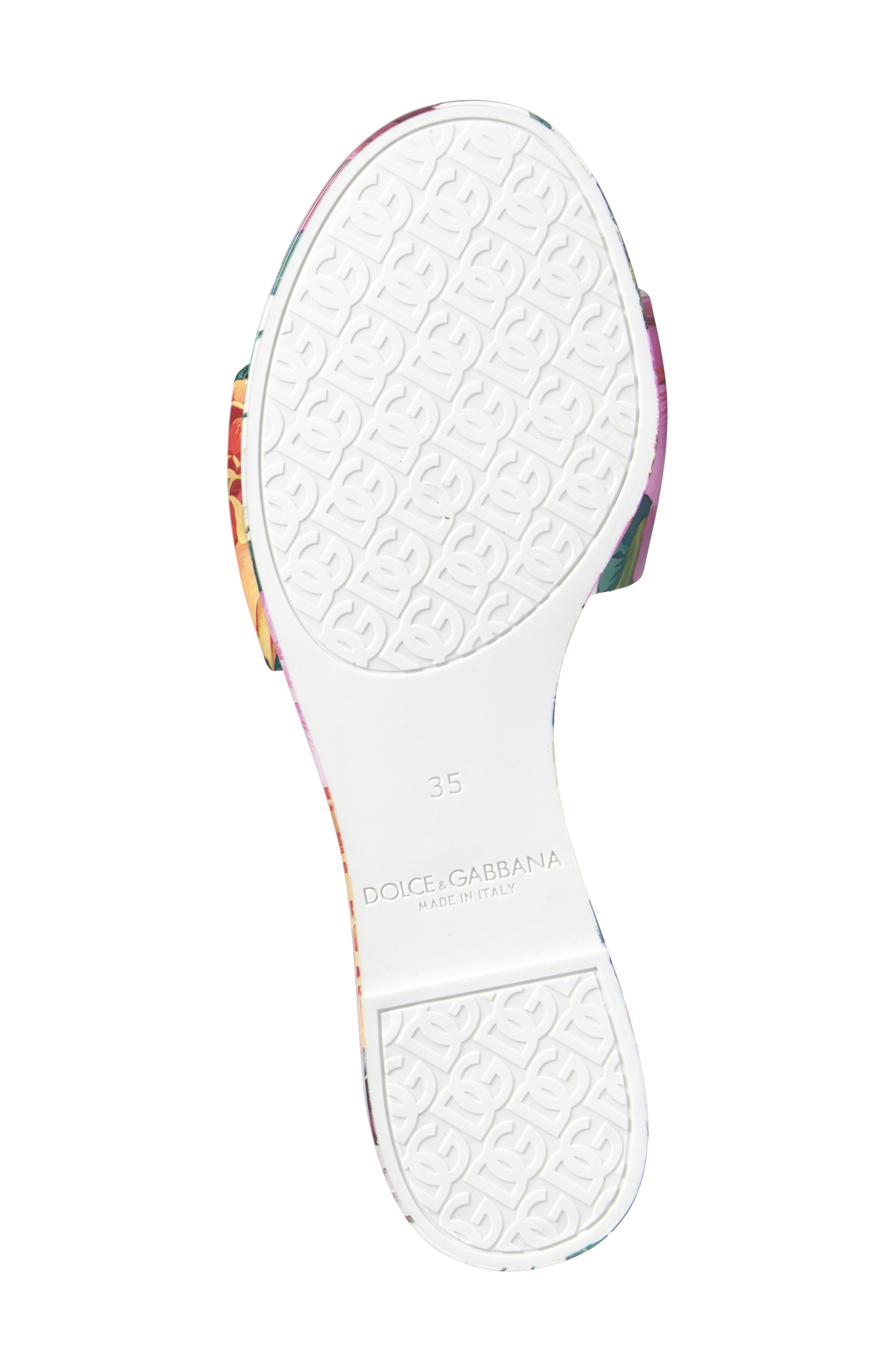 Dolce&Gabbana Bianca Interlock Slide Sandal in Mix Fiori Cretonne at Nordstrom - 6