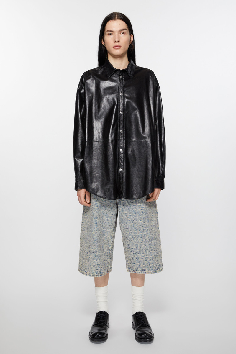 Acne Studios Leather derby shoes - Black/black outlook
