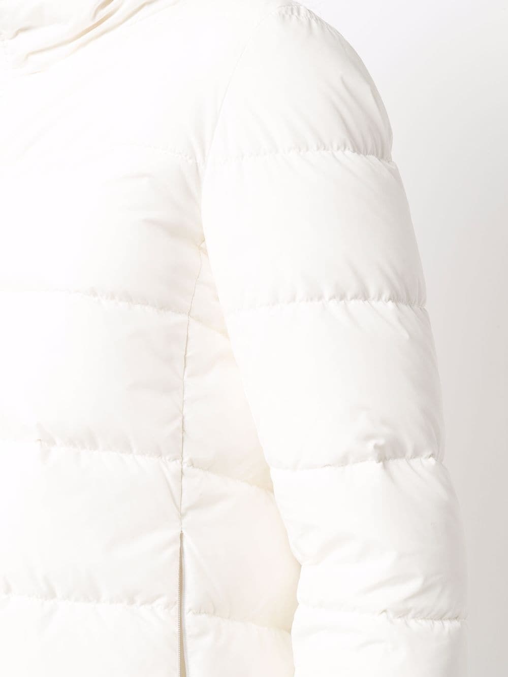 hooded feather-down padded coat - 5