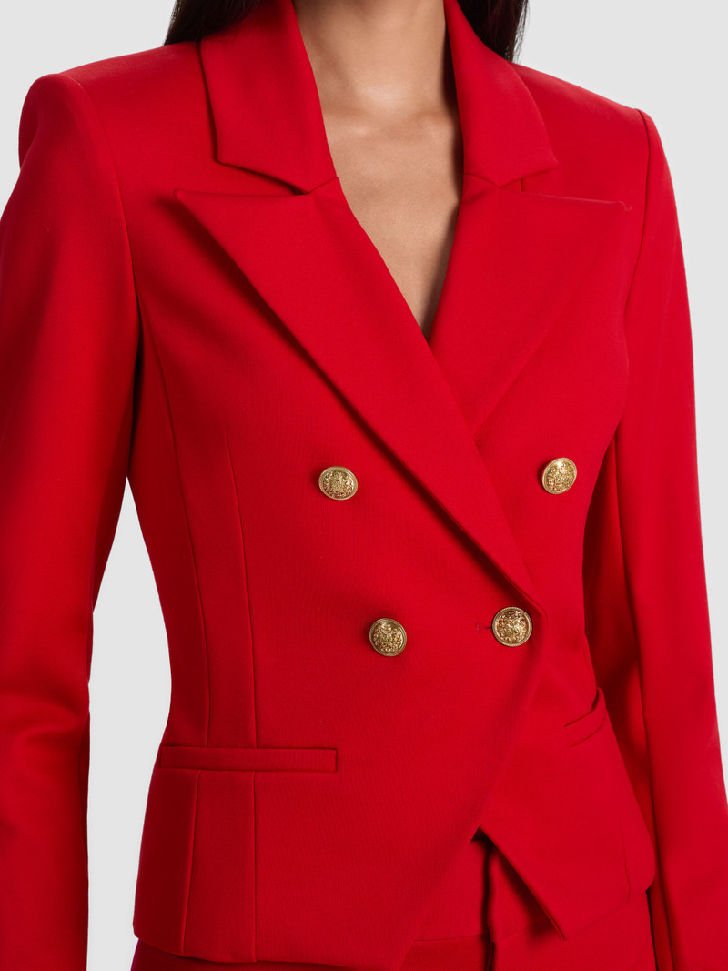 SABLE DOUBLE BREASTED CROPPED BLAZER 5