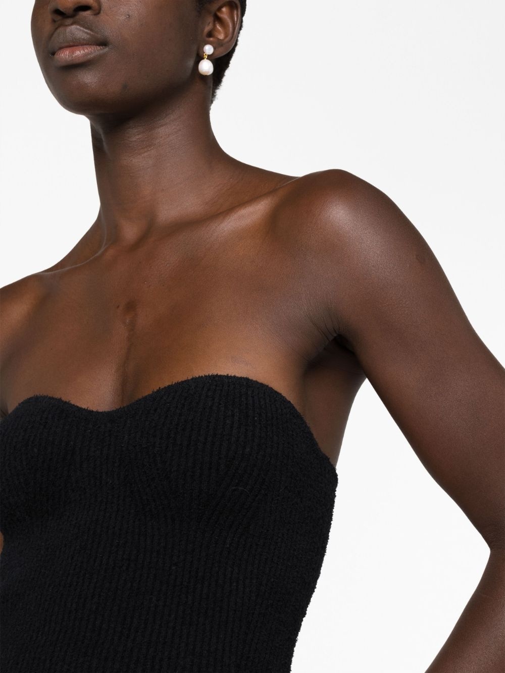 ribbed-knit bandeau top - 3