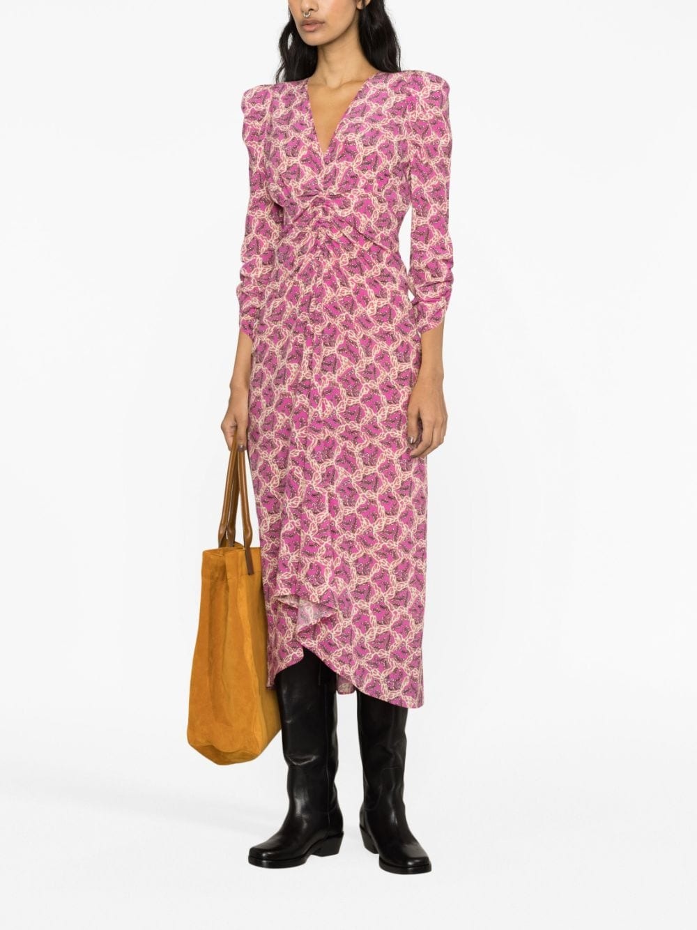 Albini printed silk midi dress - 2