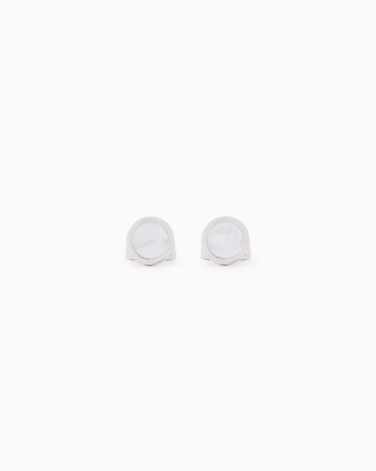 MOTHER-OF-PEARL 및 마스터링 실버 커프 링크 - 1
