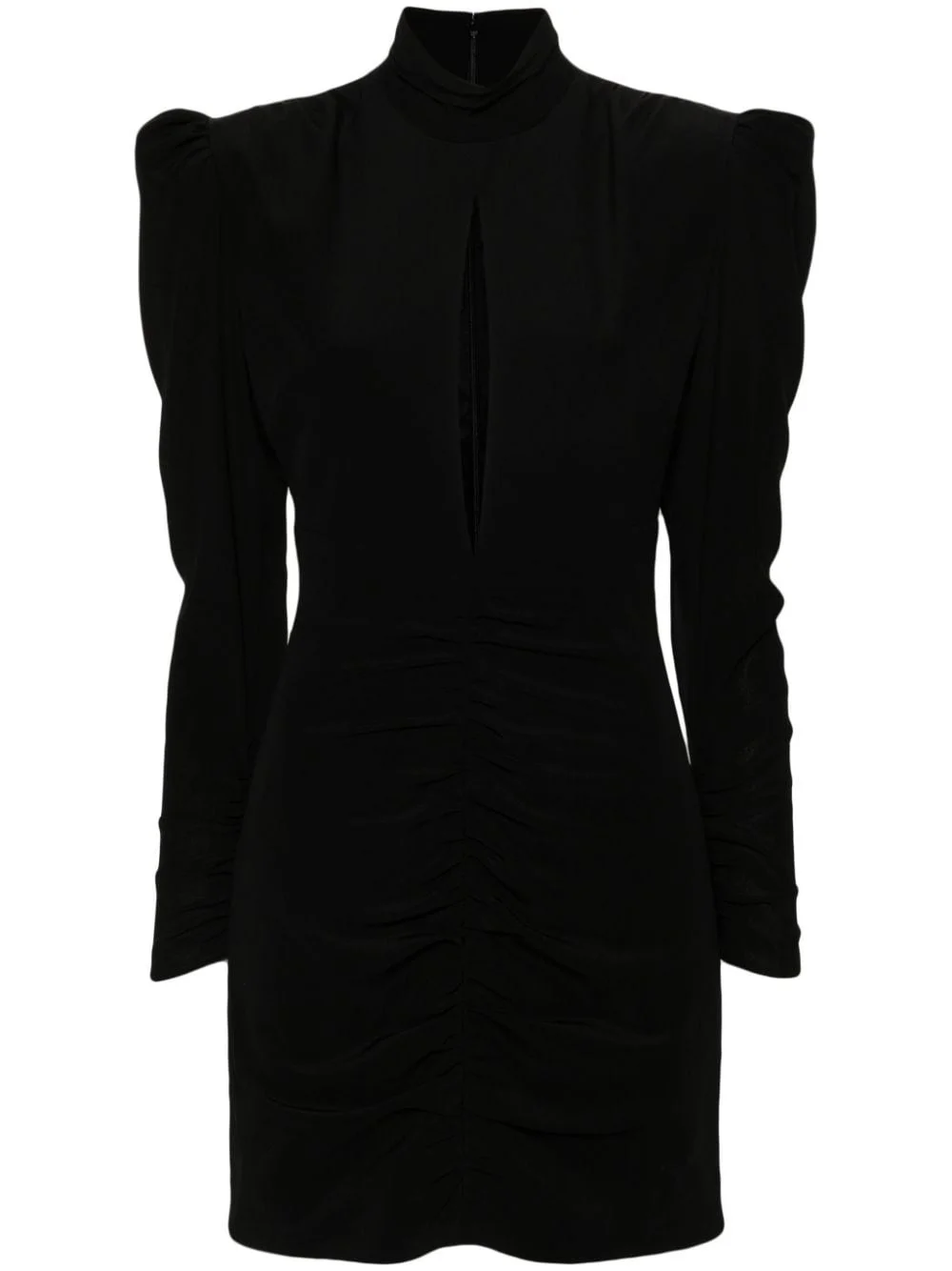 cut-out silk minidress - 1