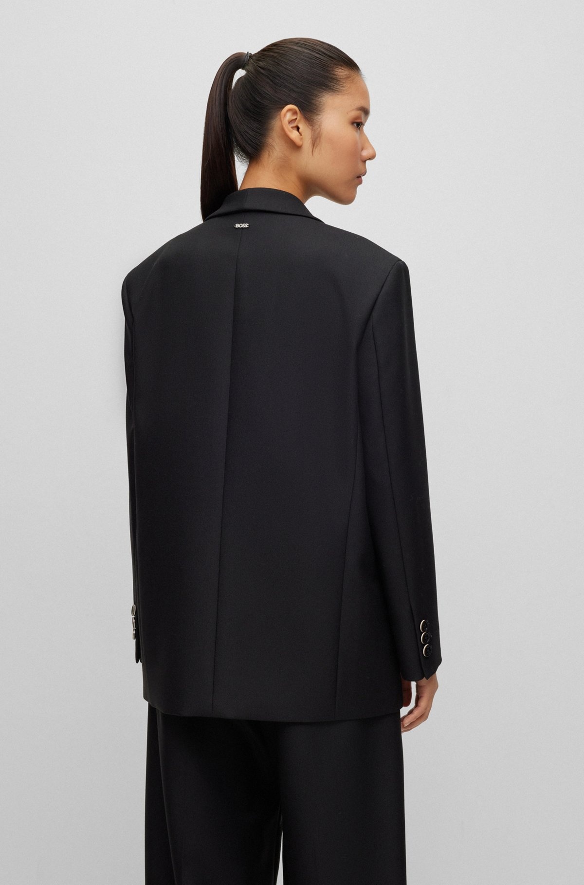 BOSS X ALICA SCHMIDT RELAXED-FIT JACKET IN WOOL - 4