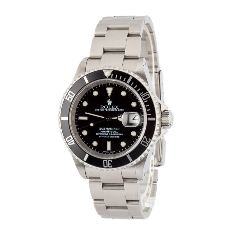 Pre-owned Rolex Submariner Ref 16610 Stainless Steel - 2