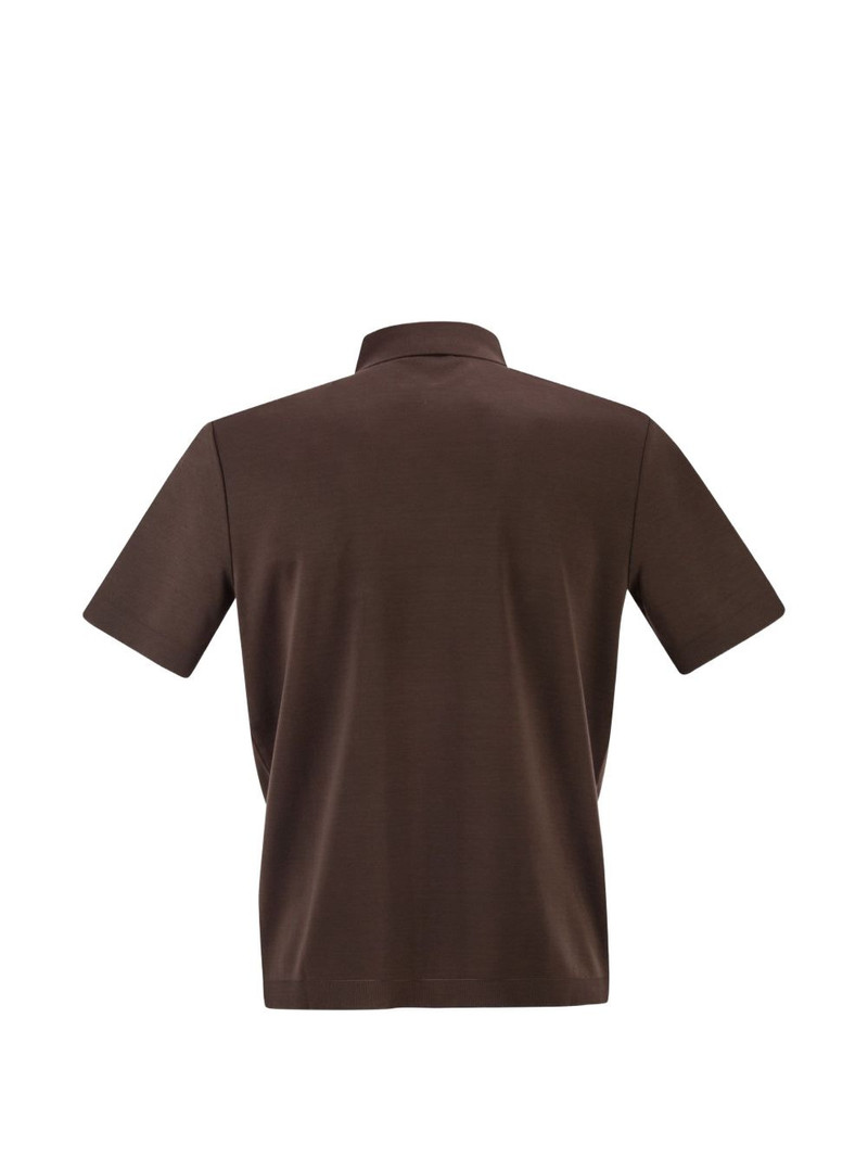 Herno cotton polo shirt outlook
