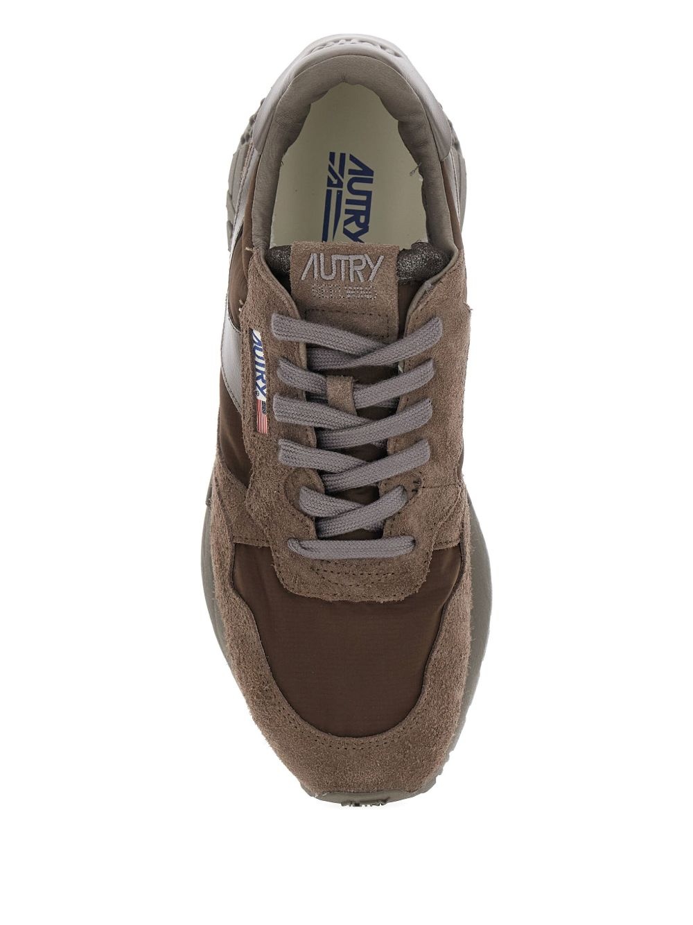 Reelwind logo-patch suede sneakers - 4