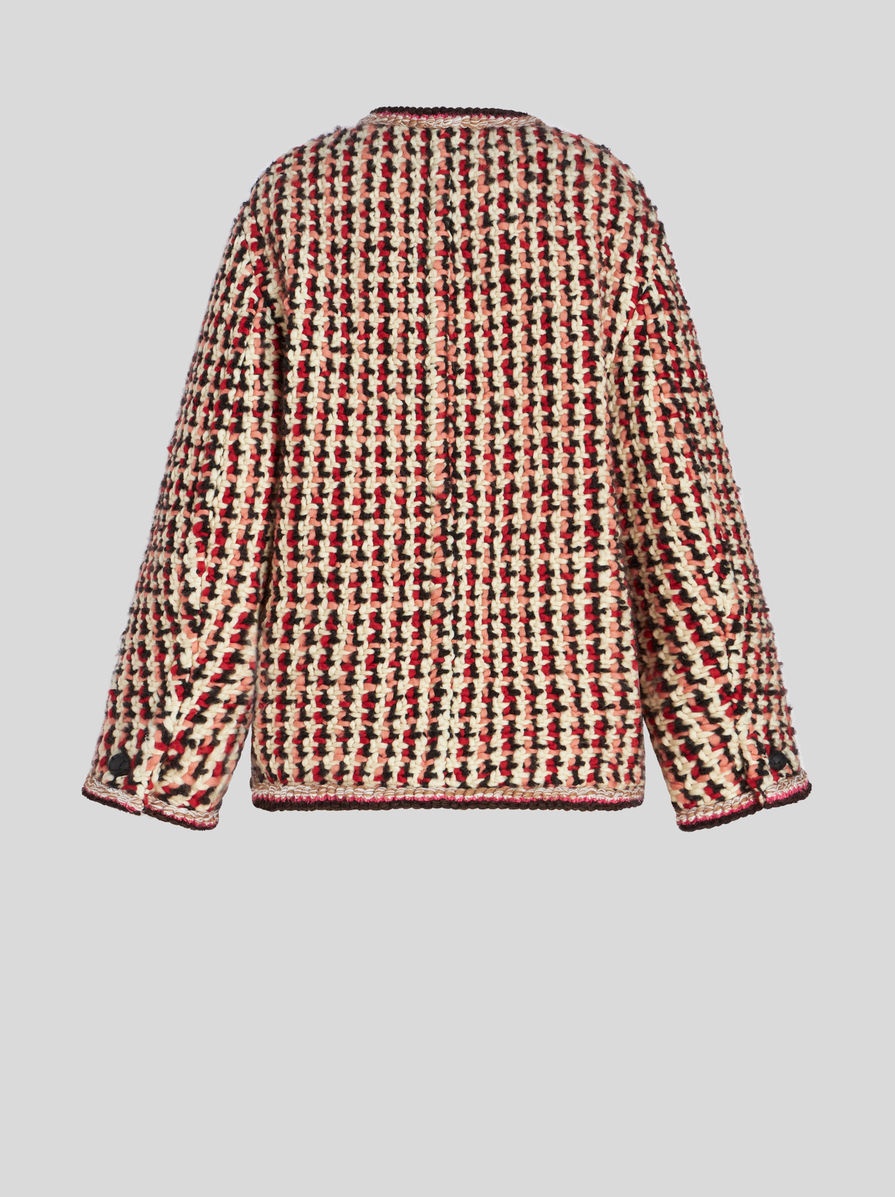 OVERSIZED JACKET IN HEAVYWEIGHT BOUCLÉ WOOL FABRIC - 5