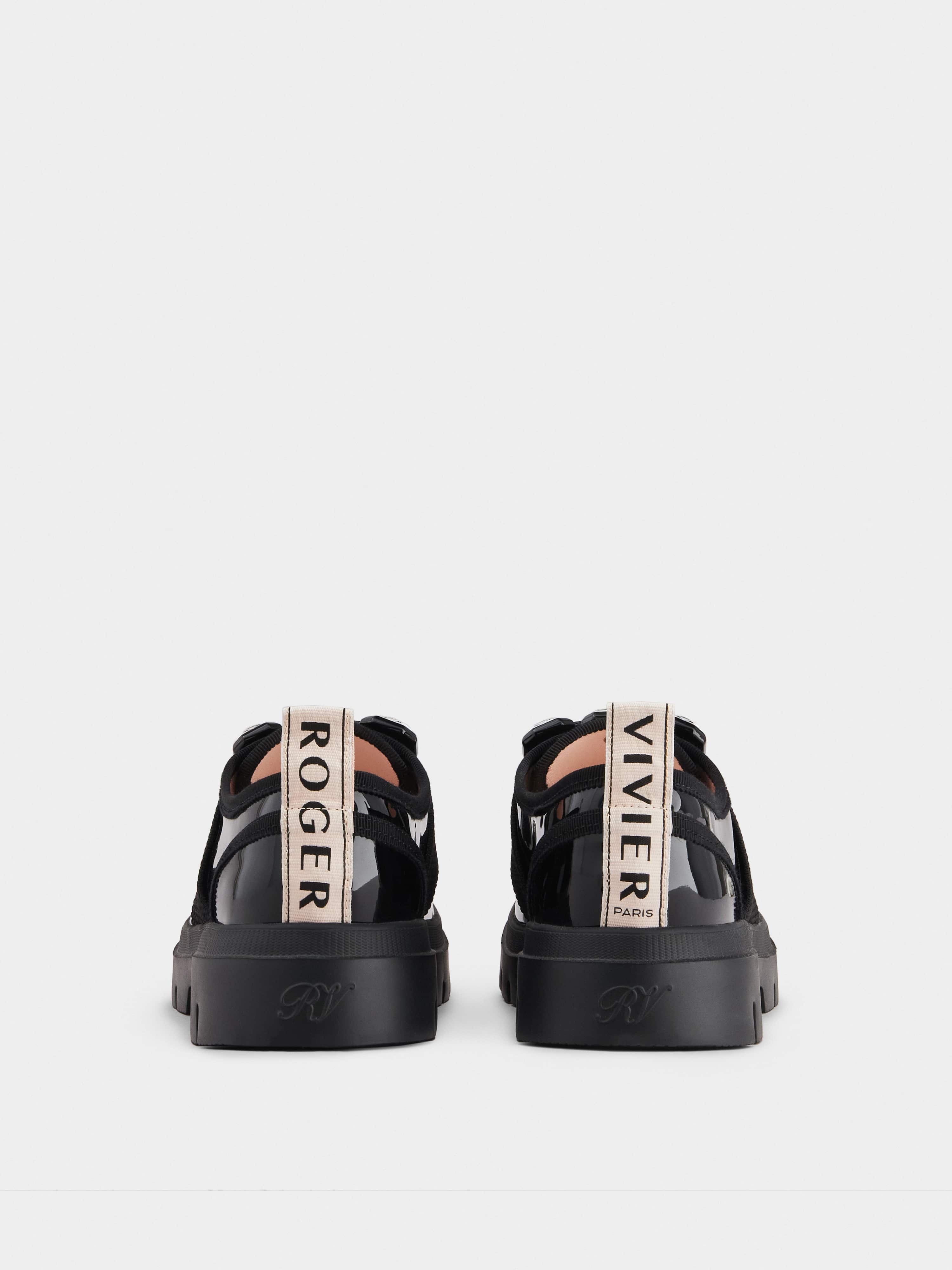 Walky Viv' Strass Buckle Sneakers in Patent Leather - 5