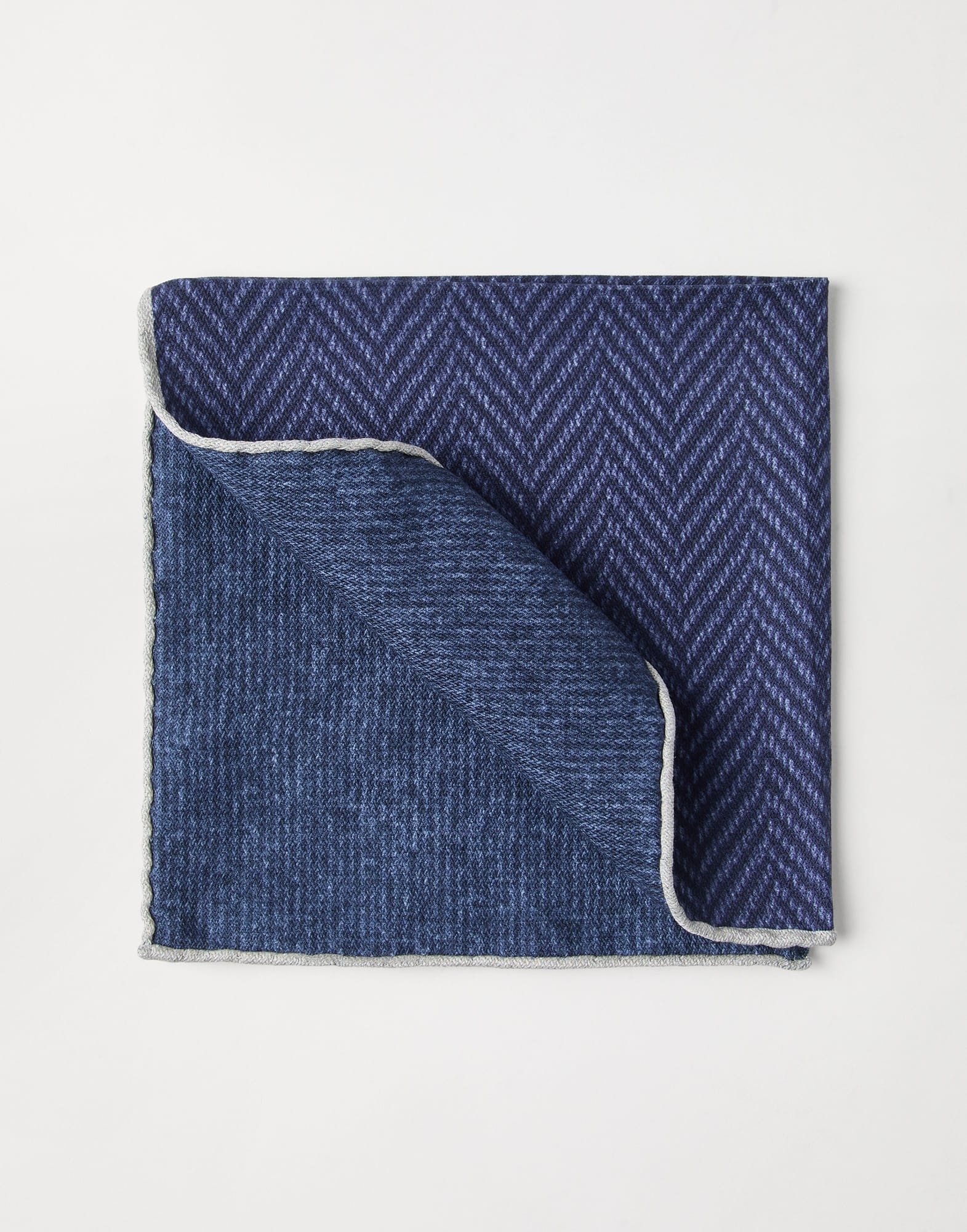 Silk chevron pocket square - 1