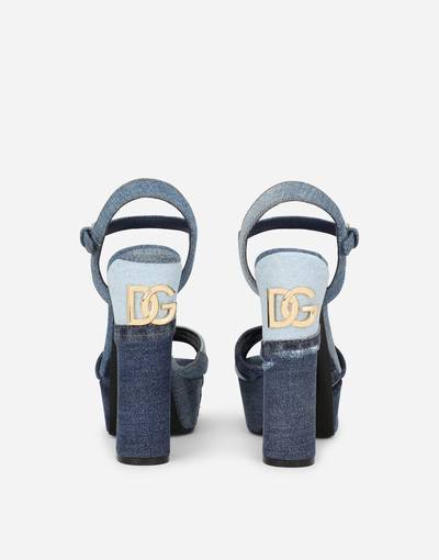 Dolce & Gabbana Patchwork denim platform sandals outlook