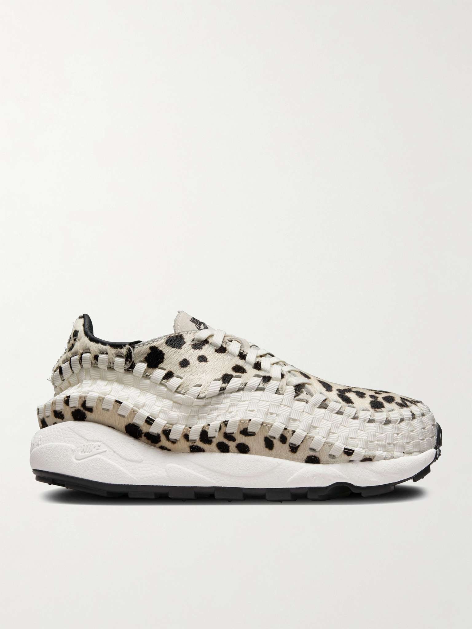 Air Footscape Stretch-Knit and Printed Calf Hair Sneakers - 1