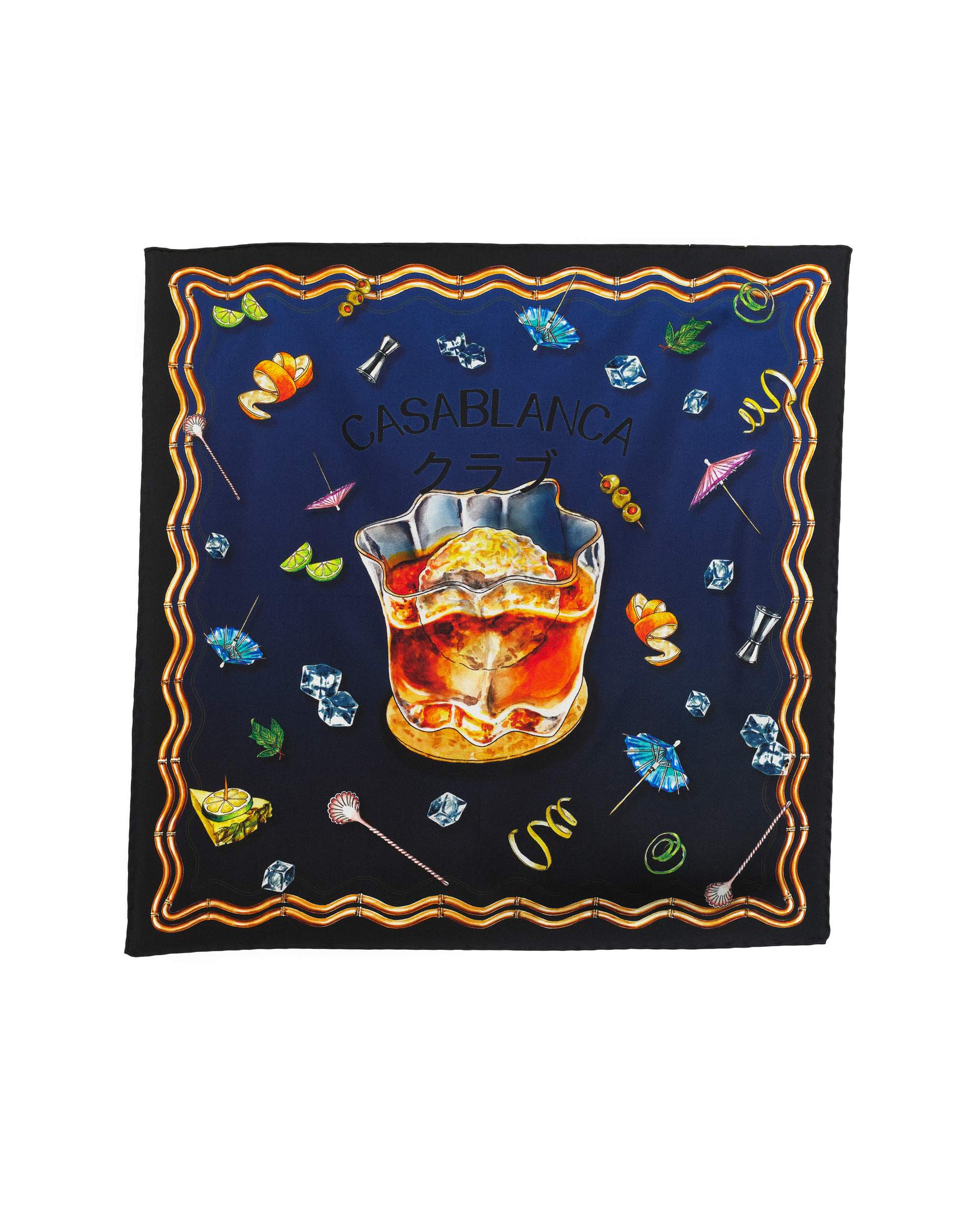 Casa Club Nuit Small Silk Scarf - 1