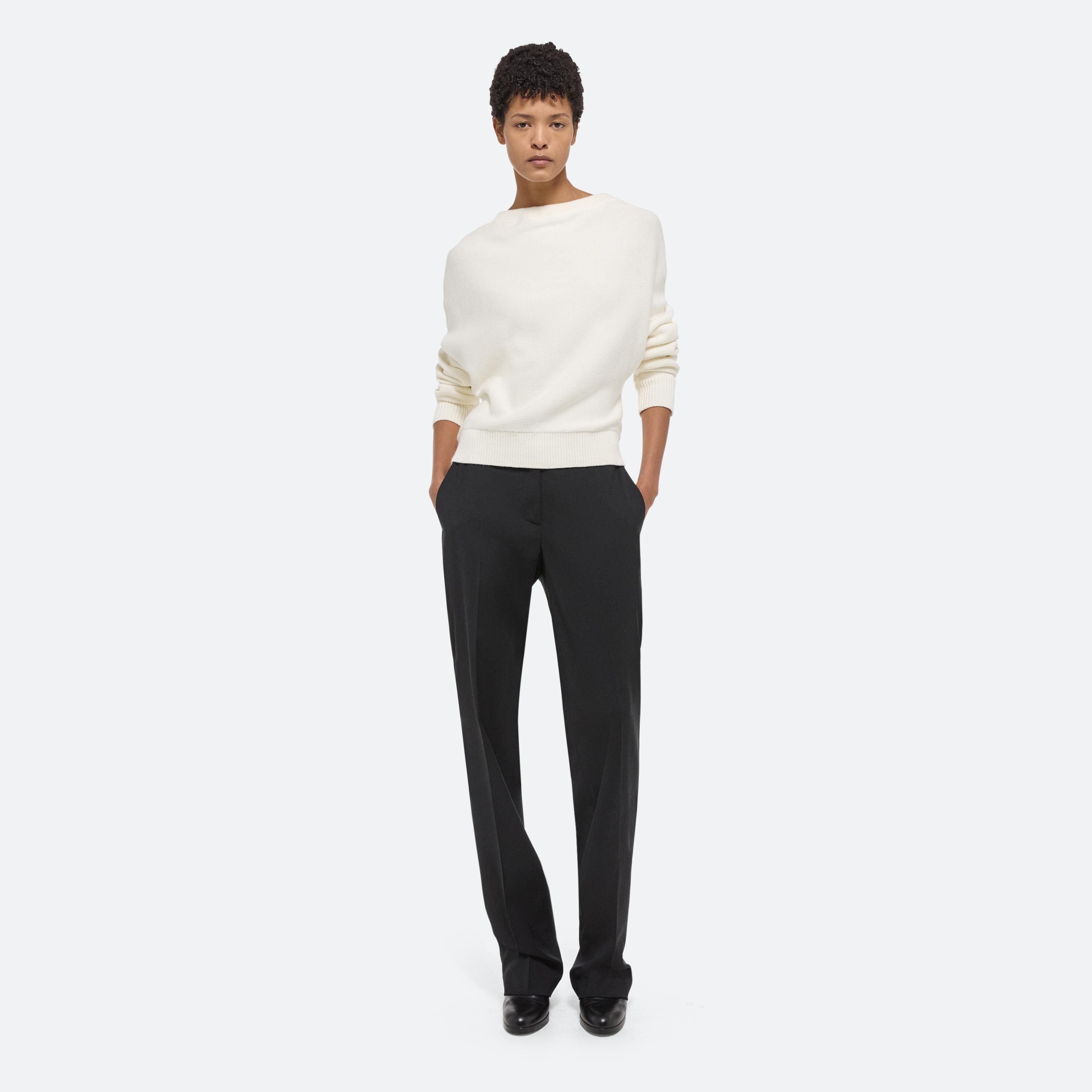 RUCHED DOLMAN SLEEVE SWEATER - 9