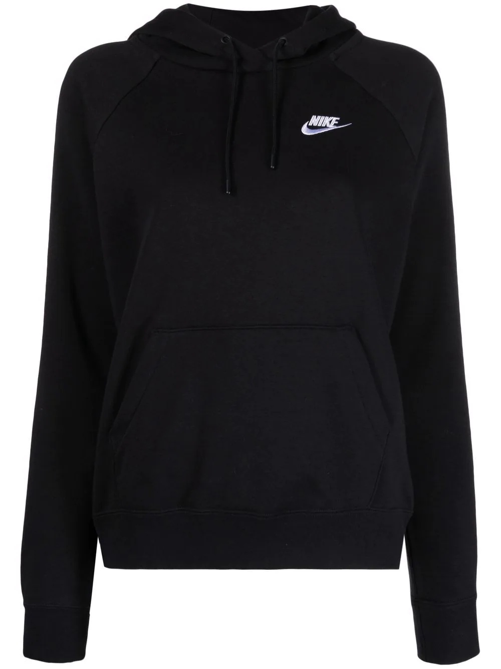 swoosh logo cotton hoodie - 1