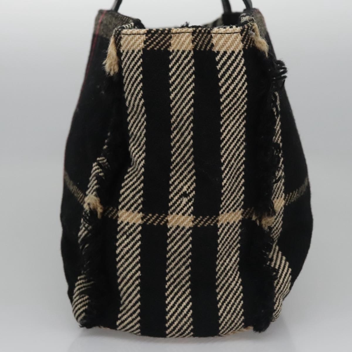 Burberry Nova Check Hand Bag Canvas Black - 4