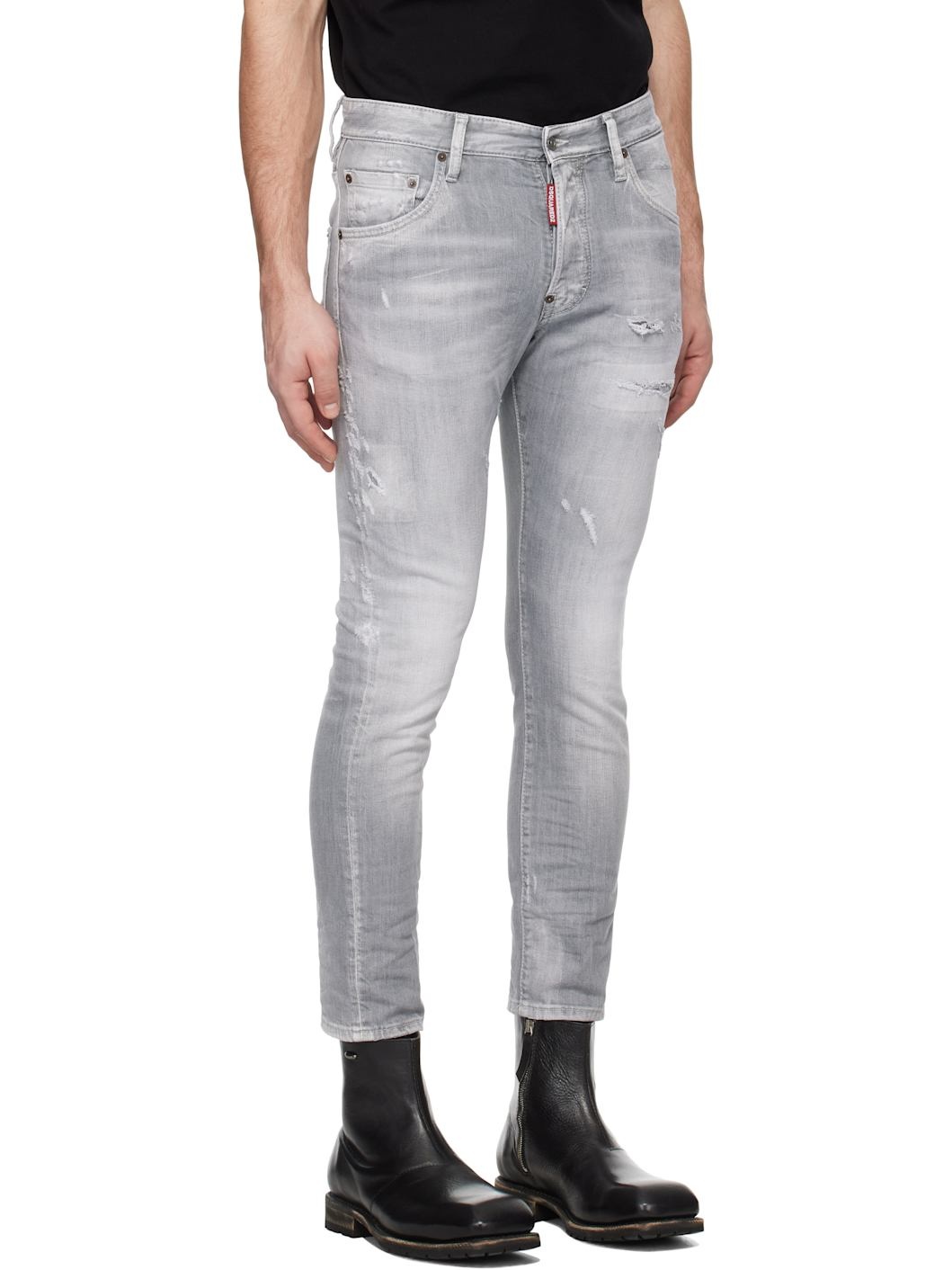 Gray Wash Skater Jeans - 2