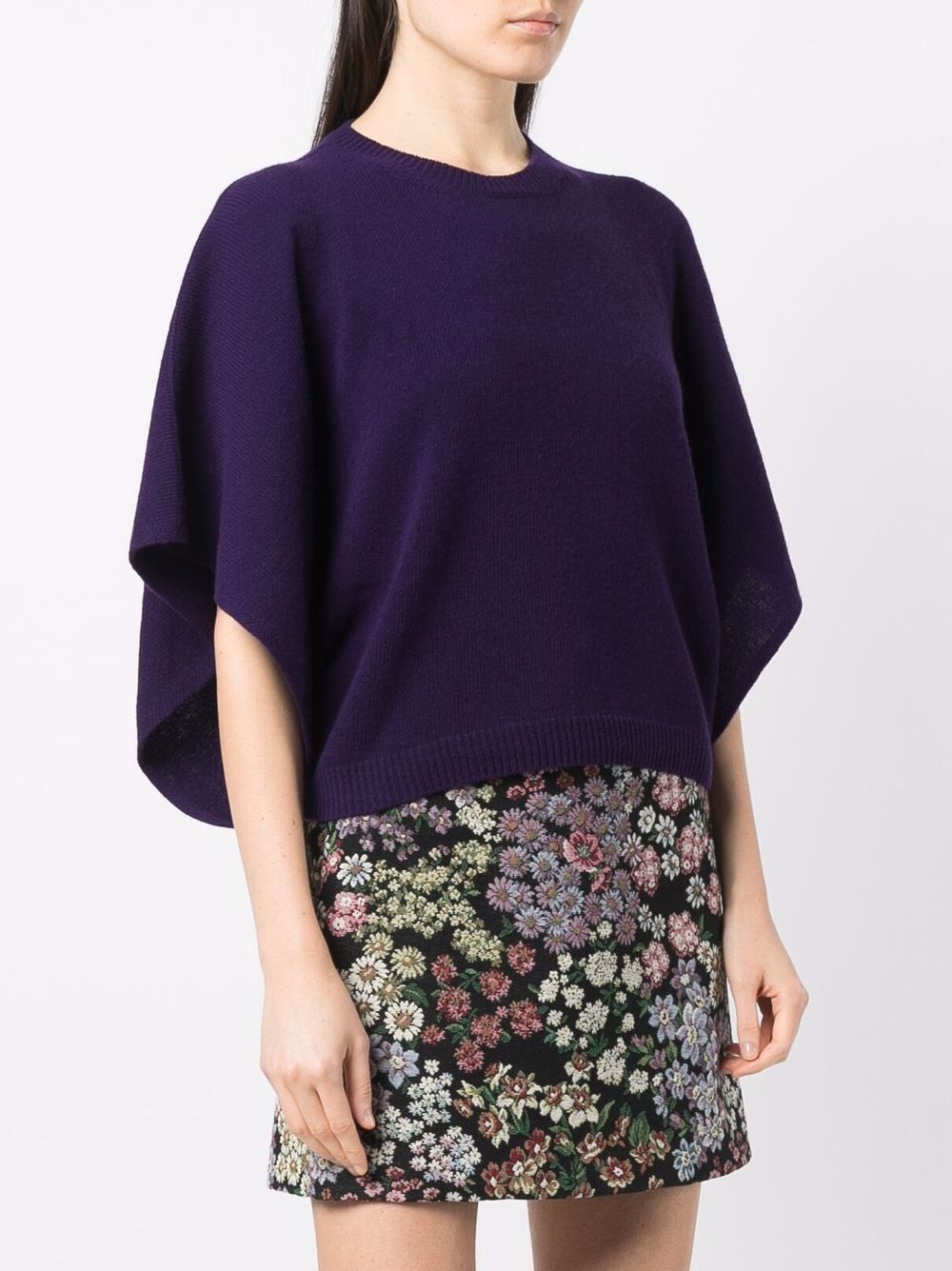 batwing-sleeve knitted top - 3