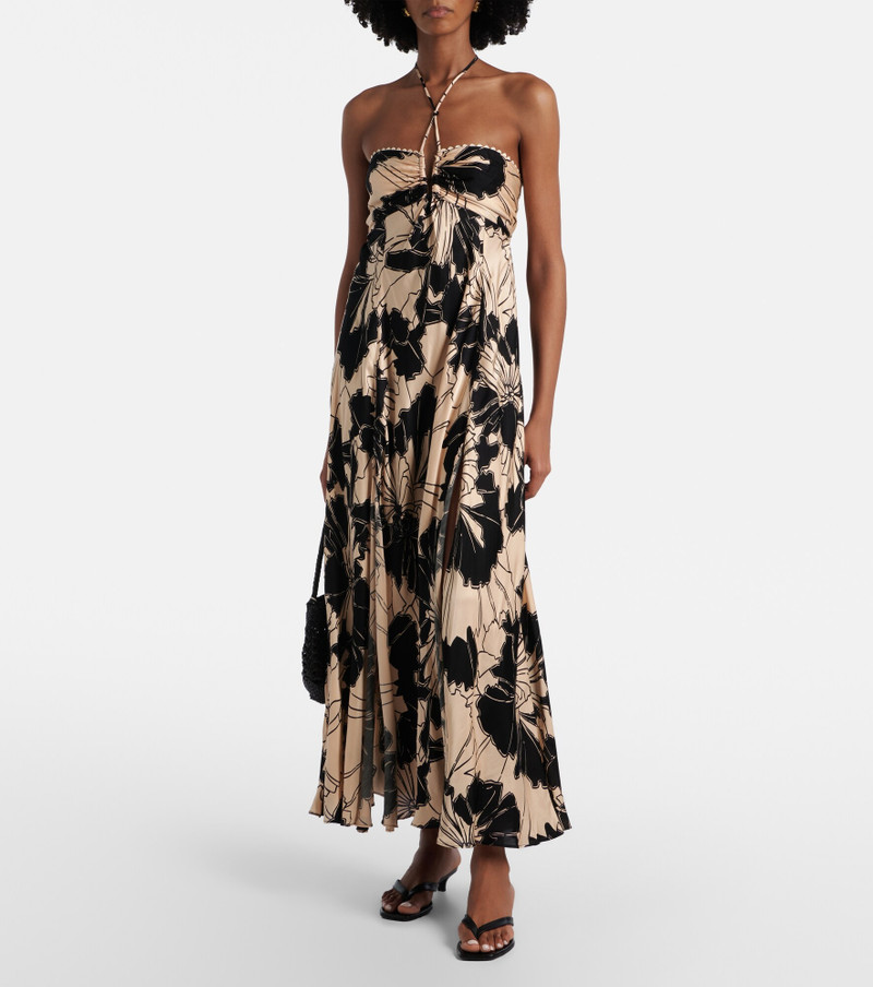 Poupette St Barth Carla floral halterneck maxi dress outlook