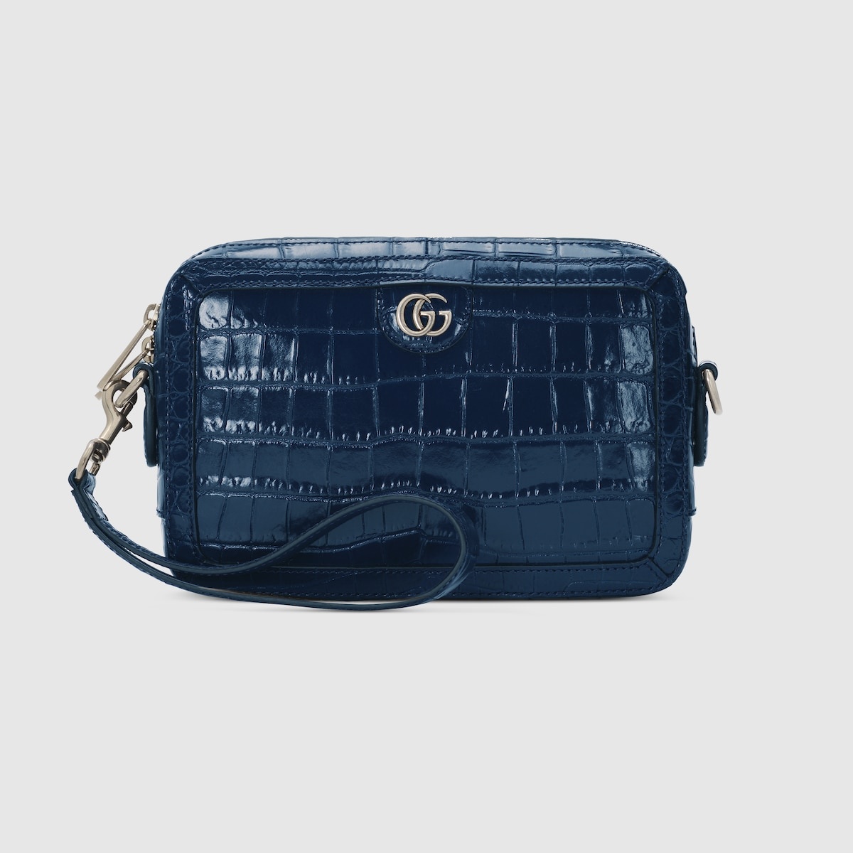 Crocodile crossbody bag with Double G - 5