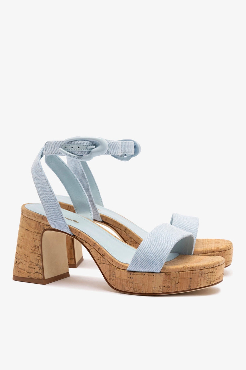 Dolly Verona Low Sandal In Maya Denim and Natural Cork 3