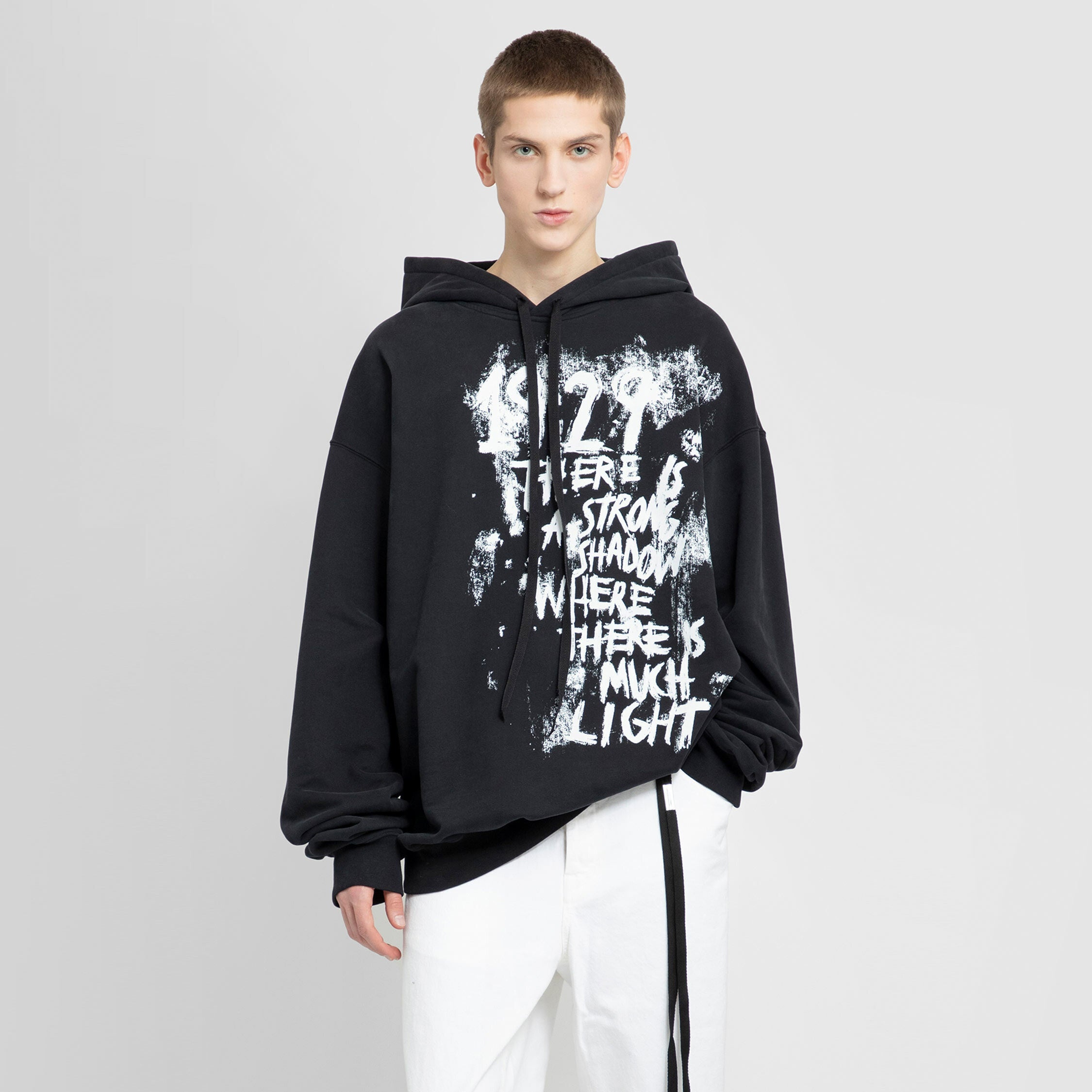 ANN DEMEULEMEESTER MAN BLACK SWEATSHIRTS - 5