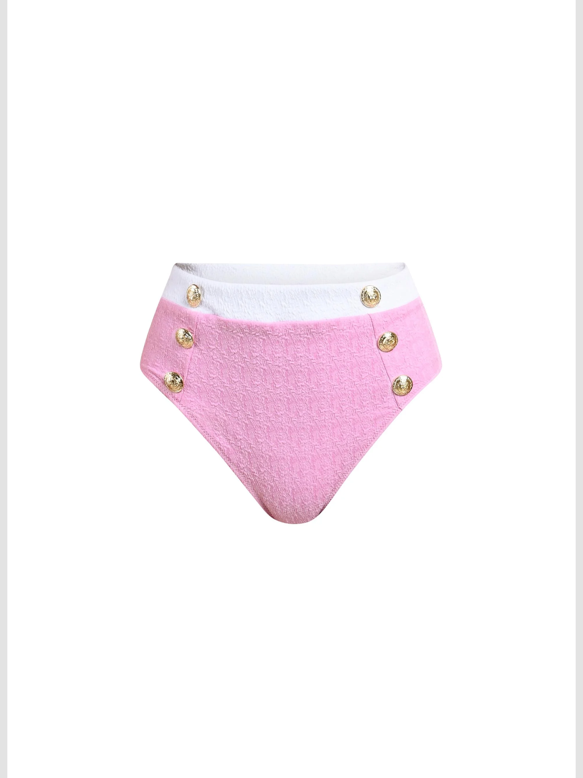 Women's Colorblock Chic Vanessa High-Waisted Bikini Bottom - Blush - 1