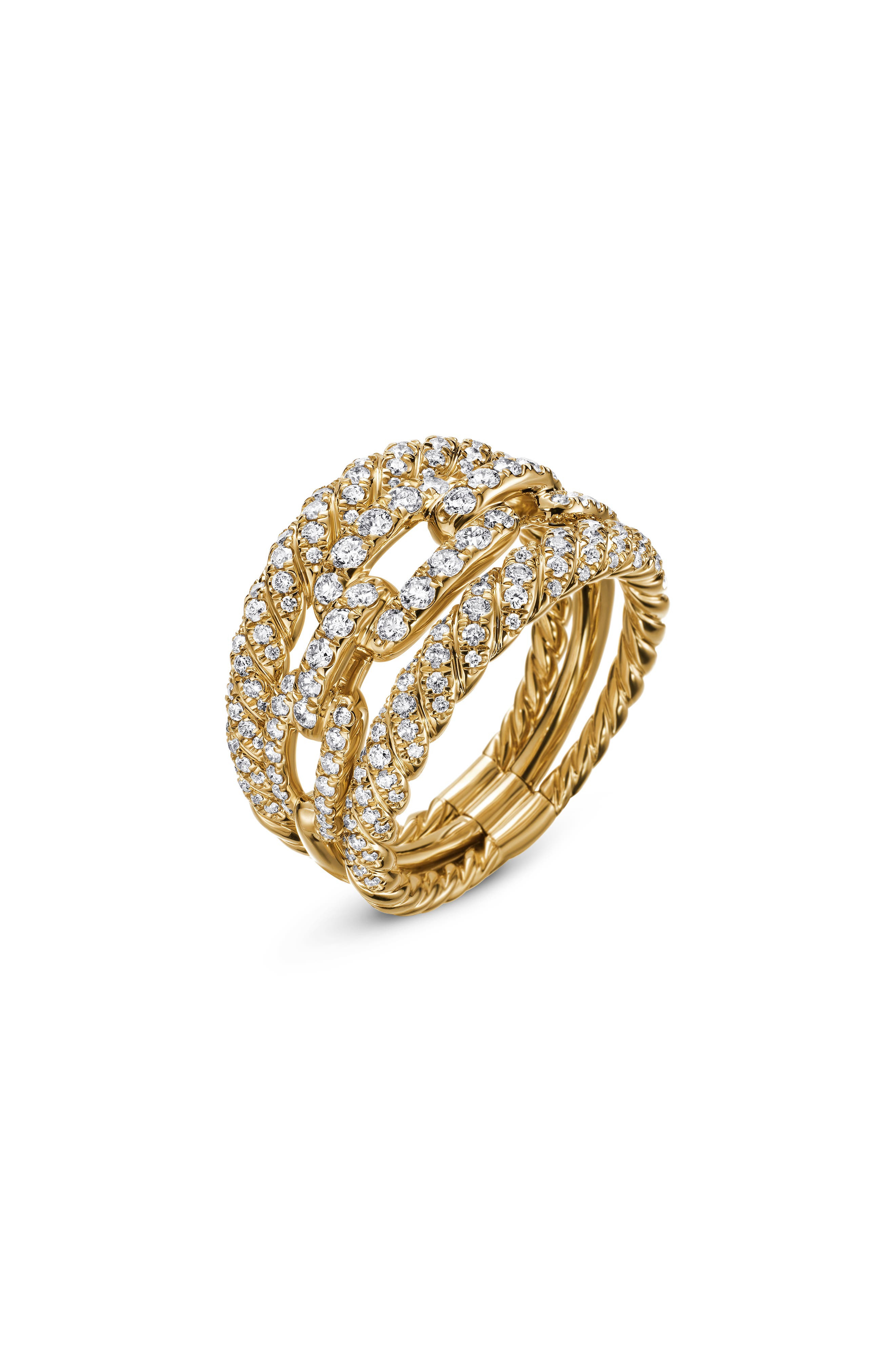 David Yurman Stax Diamond Stack Ring in Yellow Gold at Nordstrom - 5