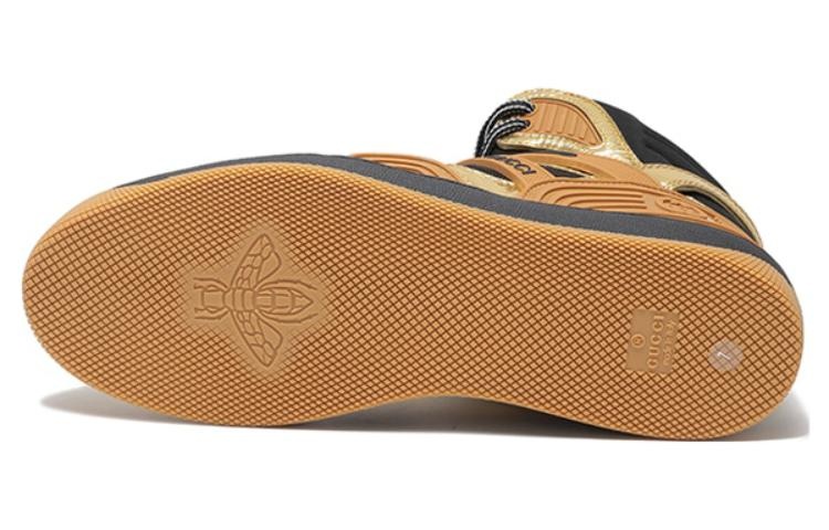 Gucci Basket Sneakers 'Tan Gold Black' 724005-AABB8-8047 - 6