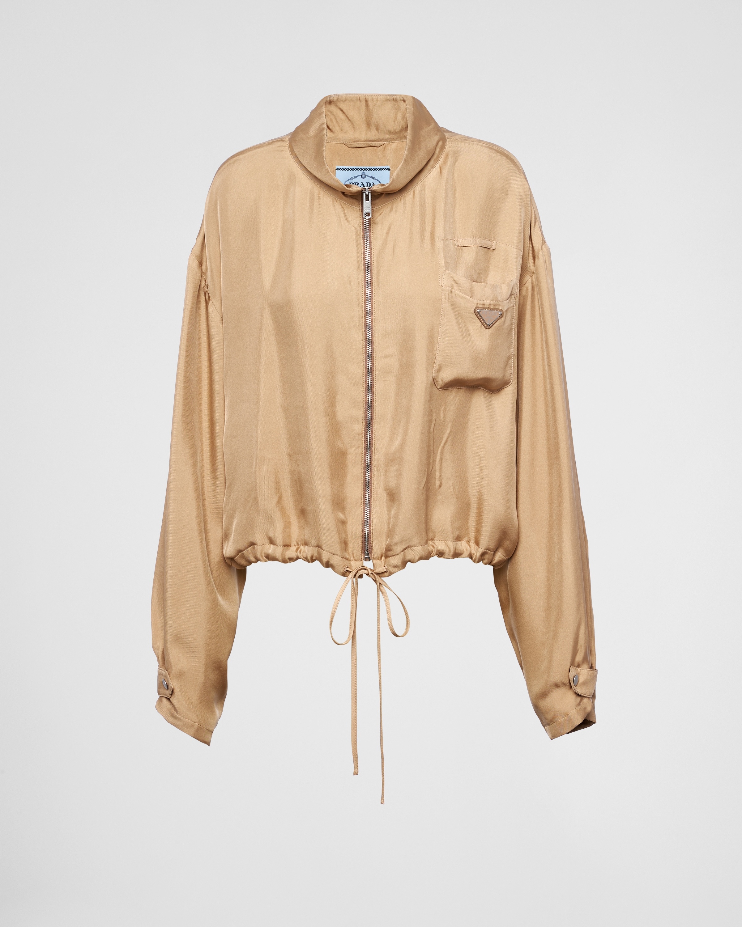Prada Re-Nylon Hooded Jacket With Contrast Trims | lncc