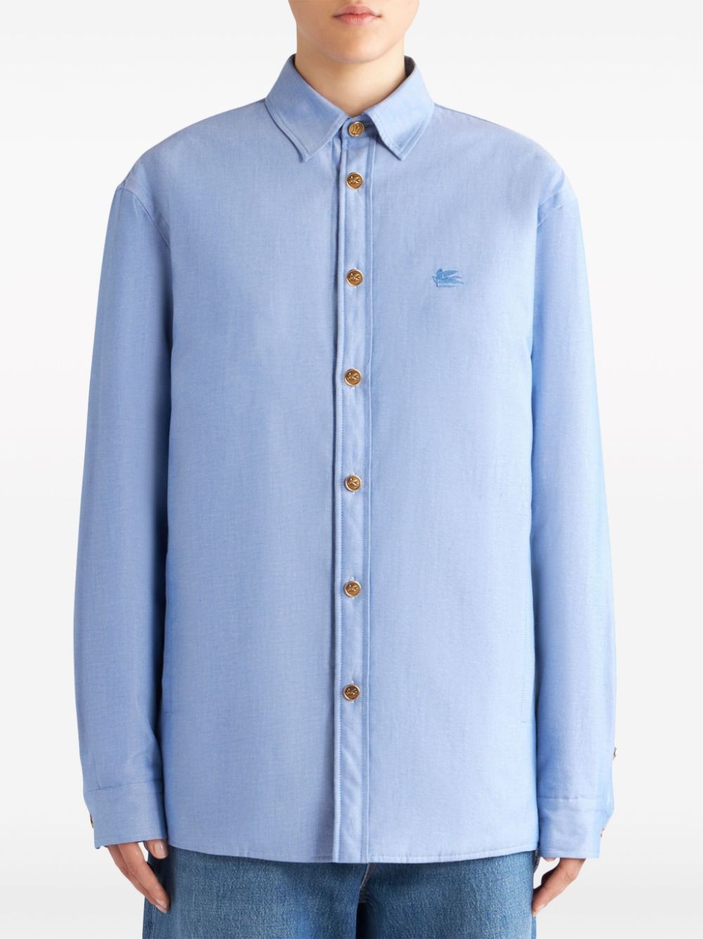 padded cotton shirt jacket - 3